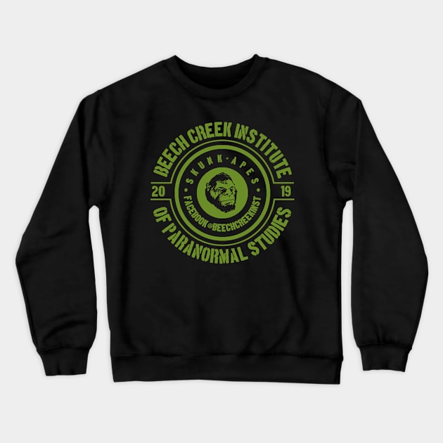 Beech Creek Institute Stencil Seal (Olive Ink) Crewneck Sweatshirt by J. Rufus T-Shirtery